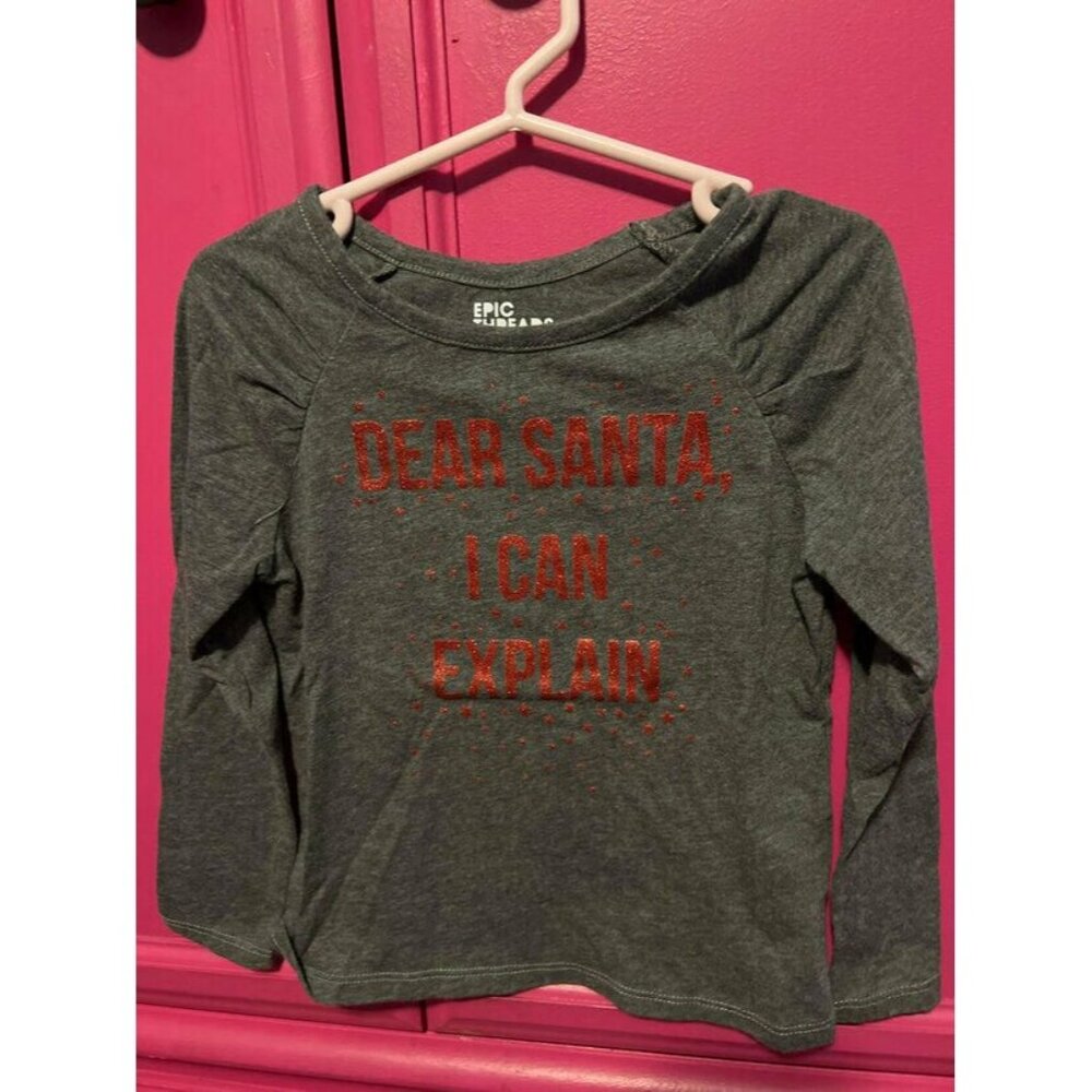 “Dear Santa I Can Explain” Top Size 4T